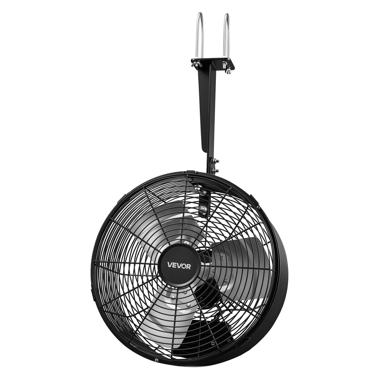 VEVOR Greenhouse Air Circulation Fan, 1800 CFM Powerful Air Circulator Electric Fan, 10 Speeds, 3 Switchable Modes, LCD Control, Ceiling Wall Mount, Fast Ventilation for Greenhouse, Patio, Garage