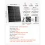 VEVOR Solar Powered Fan, 25W Solar Panel with 4 Fans, Adjustable Solar Panel Angle, 2668 RPM High-Speed, Flexible Installation, Fast Air Exchange for Greenhouse, Grow Tents, Chicken Coops, Shelters