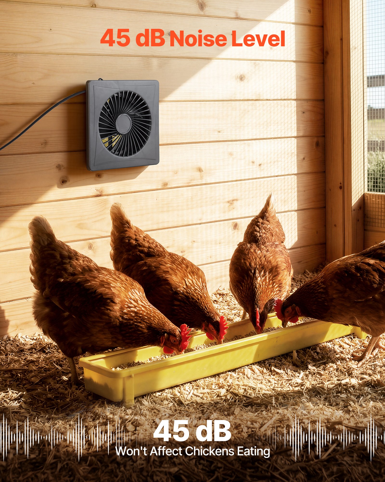 VEVOR Solar Powered Fan, 25W Solar Panel with 220 CFM Airflow, Adjustable Panel Angle, 2030 RPM High-Speed, Flexible Install, Fast Air Exchange for Greenhouse, Grow Tents, Chicken Coops, Shelters