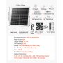 VEVOR Solar Powered Fan, 15W Solar Panel with 2 Fans, Adjustable Solar Panel Angle, 2668 RPM High-Speed, Flexible Installation, Fast Air Exchange for Greenhouse, Grow Tents, Chicken Coops, Shelters