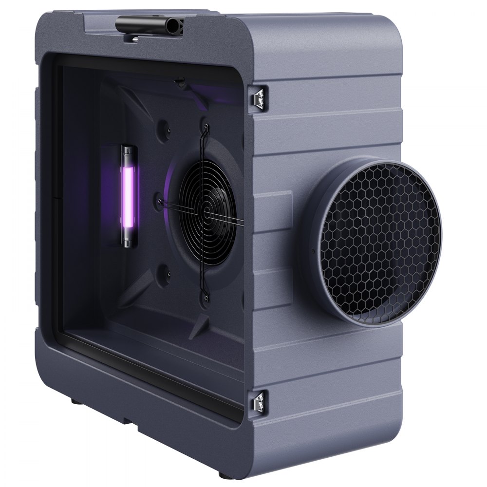 VEVOR Air Scrubber with 3-Stage Filtration, Stackable Negative Air Machine 800 CFM, Air Cleaner with MERV10, Carbon, H13 HEPA, for Home, Industrial and Commercial Use