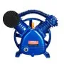 VEVOR Air Compressor Pump Head, 5.5HP 5.75CFM @ 90PSI, Twin Cylinder Oil Lubricated Air Compressor Piston Pump Head, Dual Stage V-Type Cast Iron Air Compressor Pump Replacement with Max. 185PSI Pressure