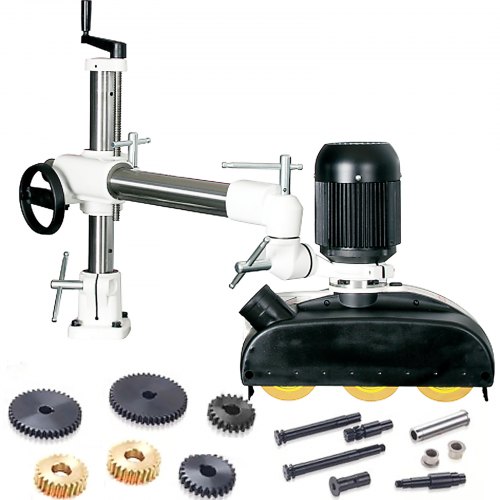 VEVOR Power Feeder, 1 HP Power Stock Feeder, Three PH Table Saw Feeder, 110V Woodworking Power Feeder, 8 Speed Woodworking Stock Feeder with 3 Roller and Variable Speed for Milling and Ripping