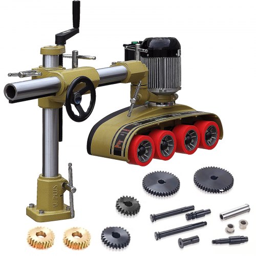 VEVOR Power Feeder, 1 HP Power Stock Feeder, Single PH Table Saw Feeder, 110V Woodworking Power Feeder, 8 Speed Woodworking Stock Feeder with 4 Roller and Variable Speed for Milling and Ripping