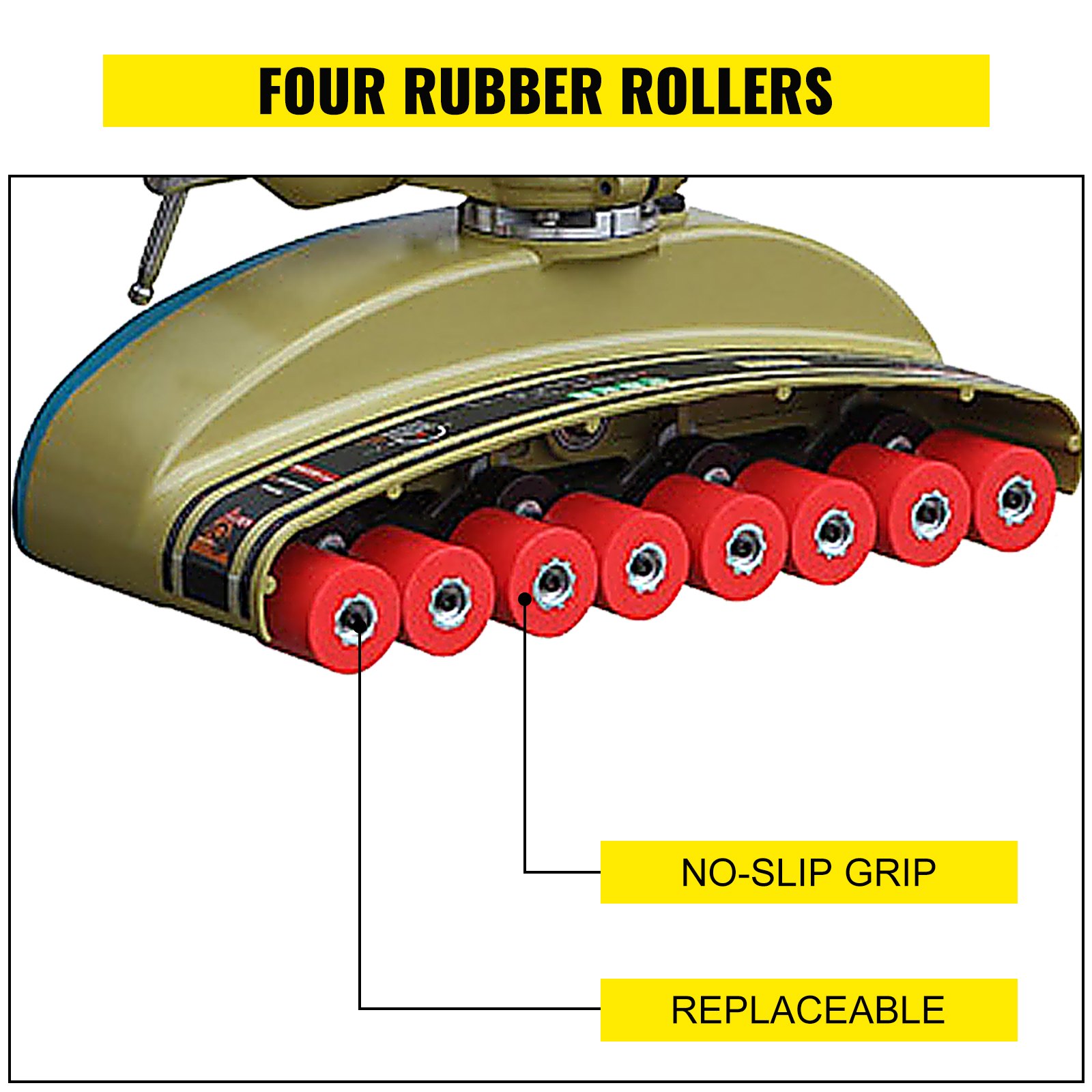 VEVOR 8 Roller Variable Speed Power Feeder 1 Phase 220V Power Stock Feeders