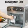 VEVOR 7-IN-1 Air Fryer Toaster Oven, 18L Convection Oven, 1700W Stainless Steel Toaster Ovens Countertop Combo with Grill, Pizza Pan, Gloves, 6 Slices Toast, 12-inch Pizza, Home and Commercial Use