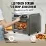 VEVOR 12-IN-1 Air Fryer Toaster Oven, 25L Convection Oven, 1700W Stainless Steel Toaster Ovens Countertop Combo with Grill, Pizza Pan, Gloves, 12 Slices Toast, 12-inch Pizza, Home and Commercial Use