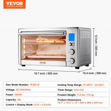 Freidora de aire VEVOR 13 en 1, horno tostador, 28 l, 1800 W, horno de convección para uso doméstico