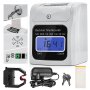 Attendance Clock Digital Time Recorder Punch Card Machine LCD Screen w/Timecards