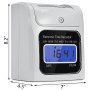 Attendance Clock Digital Time Recorder Punch Card Machine LCD Screen w/Timecards