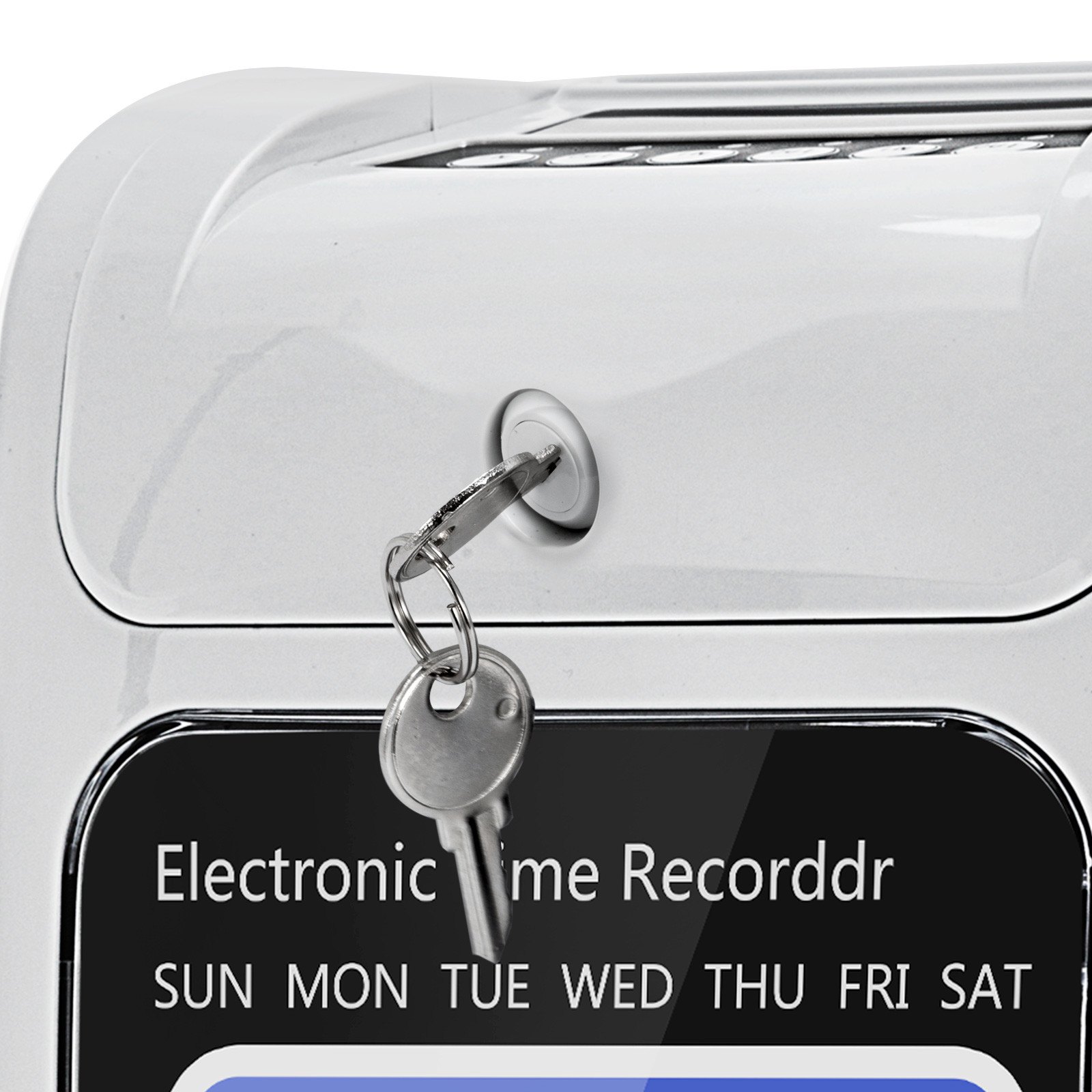 Attendance Clock Digital Time Recorder Punch Card Machine LCD Screen w/Timecards