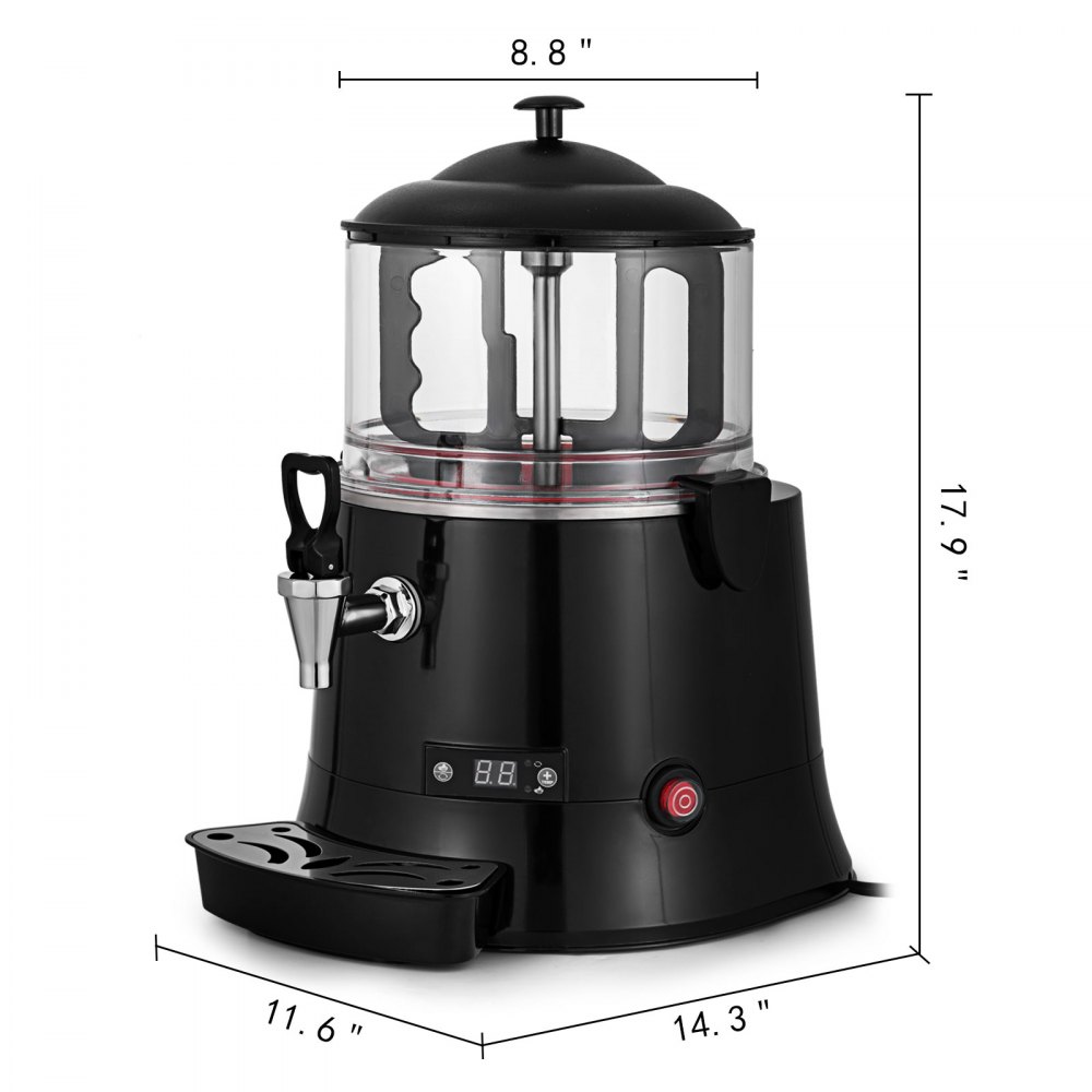 Máquina para derretir chocolate Olla Tanques dobles 5L para control digital de panadería en el hogar