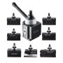 VEVOR Quick Change Tool Post Set, 8 Pcs, Includes Lathe Tool Holders, Wedge Type Tool Post with Turning Tool Holder Accessories, for Mini Lathe & Metal Lathe 10"-15" Swing, Durable Steel Material