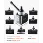 VEVOR Quick Change Tool Post Set, 8 Pcs, Includes Lathe Tool Holders, Piston Type Tool Post with Turning Tool Holder Accessories, for Mini Lathe & Metal Lathe 254-381 mm Swing, Durable Steel Material