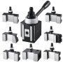 VEVOR Quick Change Tool Post Set, 8 Pcs, Includes Lathe Tool Holders, Piston Type Tool Post with Turning Tool Holder Accessories, Fit for Mini Lathe & Metal Lathe 6"-12" Swing, Durable Steel Material