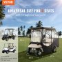 VEVOR golfvognskabinet, 420D polyester kørekabinet med 4-sidede gennemsigtige vinduer, 4 passagerklubbildæksler Universal Passer til de fleste mærkevogne, sol- og støvtæt udendørs vogndæksel