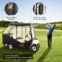 VEVOR Golf Cart Enclosure, 420D Polyester Driving Enclosure with 4-Sided Transparent Windows, 4 Passenger Club Car Covers Universal Fits for Most Brand Carts, Sunproof and Dustproof Outdoor Cart Cover