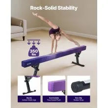 VEVOR Adjustable Balane Beam for Kids, 8FT Gymnastics Beam, High and Low Floor Beams of 5 Adjustable Heights for All Gymnastic Levels, Professional Gymnastic Equipment for Home and Gym Center, Galaxy