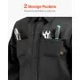 VEVOR Flame-Resistant Welding Jacket - XXL Size, 7oz. FR Cotton Welding Jacket, Machine Washable Heat-Resistant Safety Jacket with Collar, Adjustable Cuffs & Pockets, Meet ATPV 9.2 Cal/cm² Arc Rating