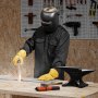 VEVOR Flame-Resistant Welding Jacket - XXL Size, 7oz. FR Cotton Welding Jacket, Machine Washable Heat-Resistant Safety Jacket with Collar, Adjustable Cuffs & Pockets, Meet ATPV 9.2 Cal/cm² Arc Rating
