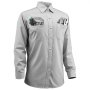 Camisas VEVOR FR para hombre, chaqueta de soldadura ignífuga de 7 oz, camisa de soldadura de algodón resistente al calor y lavable a máquina, cumple con la clasificación de arco ATPV de 9.2 cal/cm² - Talla XL