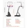 VEVOR Portable Basketball Stand, 10 ft Height Adjustment Basketball Hoop & Goal, Basketballs Hoop Outdoor with 48 inch PC Backboard for Kids, Adults in Schools, Parks,  Indoor & Outdoor Use