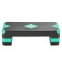 VEVOR Aerobic Exercise Step Platform, 28-Inch Workout Aerobic Stepper, Height Adjustable Fitness Training Step Deck Trainer with 4 Risers, Non-Slip Surface Bench for Home Gym Cardio Strength, Green