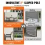 VEVOR Retractable Side Awning, 71''x 138'' Outdoor Privacy Screen, 180g Polyester Water-proof Retractable Patio Screen, UV 30+ Room Divider Wind Screen for Patio, Backyard, Balcony, Beige