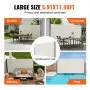 VEVOR Retractable Side Awning, 71''x 138'' Outdoor Privacy Screen, 180g Polyester Water-proof Retractable Patio Screen, UV 30+ Room Divider Wind Screen for Patio, Backyard, Balcony, Beige