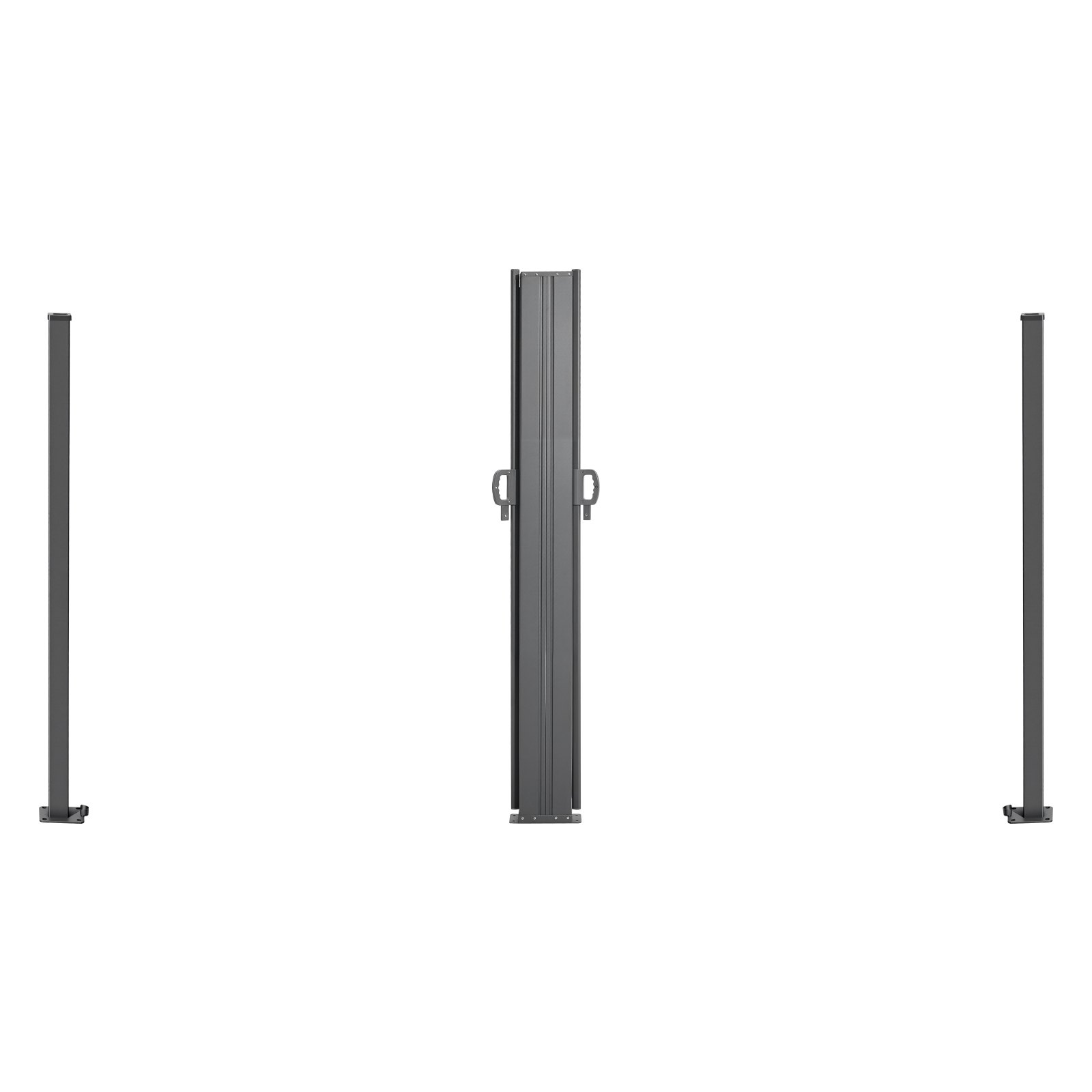 VEVOR Retractable Side Awning, 71" x 236" Patio Retractable Side Screen with 180 g/m² Polyester Fabric, Waterproof Sunshade Outdoor Privacy Screen Room Divider for Garden, Balcony, Pools, Deck, Gray