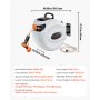 VEVOR Retractable Hose Reel, 84 ft x 5/8 inch, 180° Swivel Bracket Wall-Mounted, Garden Water Hose Reel with 9-Pattern Nozzle, Automatic Rewind, Lock at Any Length, and Slow Return System