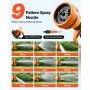VEVOR Retractable Garden Hose Reel, 1/2" x 131.23 ft Wall Mounted Hose Reel, Heavy Duty Garden Hose Reel with 9 Patterns Nozzle, Any Length Lock, Auto-Rewind Slow Return System and 180°Swivel Bracket