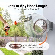 VEVOR Retractable Garden Hose Reel 1/2 Inch x 131.23 ft Wall Mounted Hose Reel
