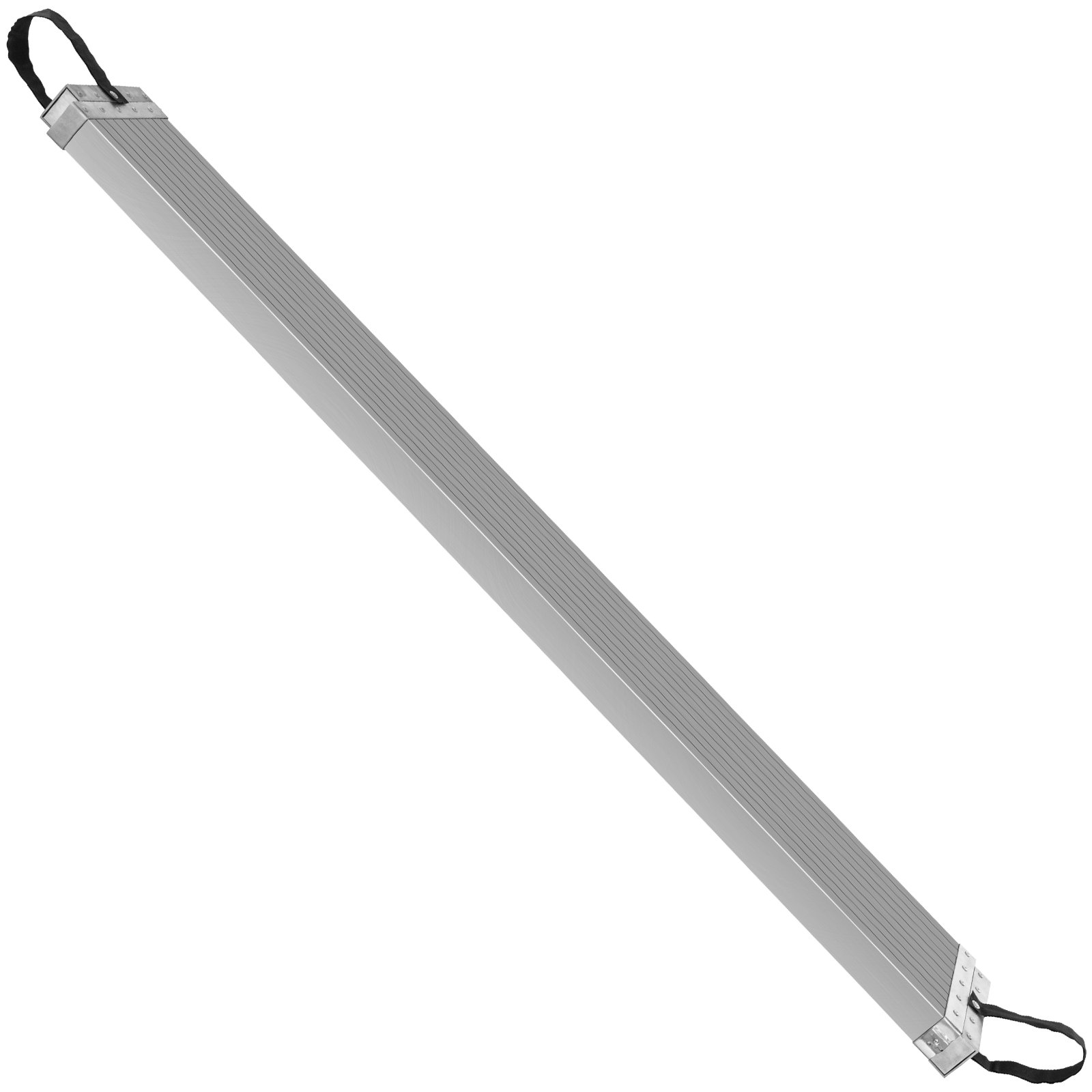 VEVOR telescoping work plank shown as a long, ribbed aluminum platform with black handles on both ends.