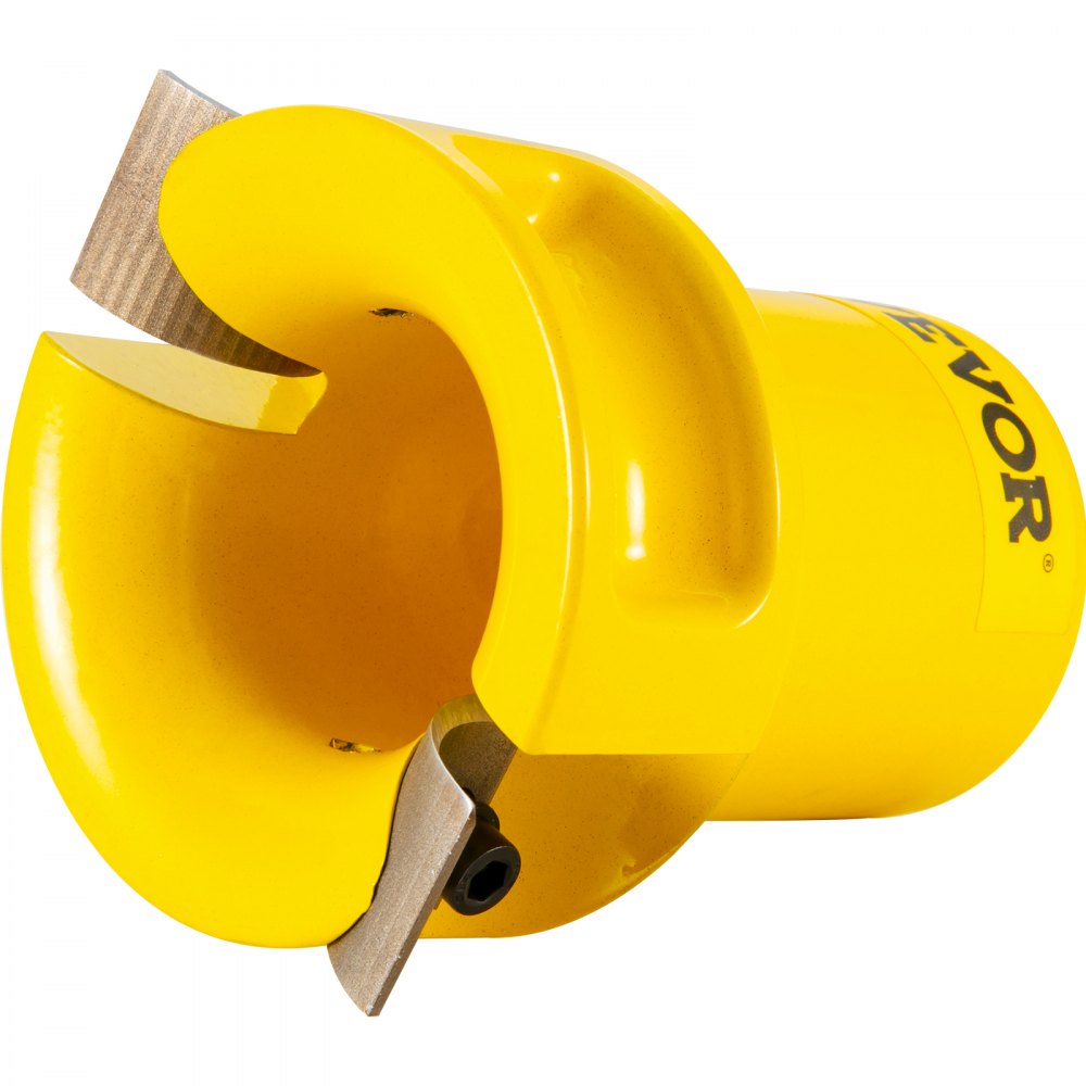 yellow VEVOR tenon cutter with sharp metal blade and ergonomic design.