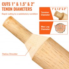 VEVOR Tenon Cutter, 1"/25.4mm & 1.5"/38mm & 2"/50.8mm, Premium Aluminum & Steel Log Furniture Cutter, with Dual Straight Blades & Button Screws Home Master Kit, Commercial Starter’s Tool for Home