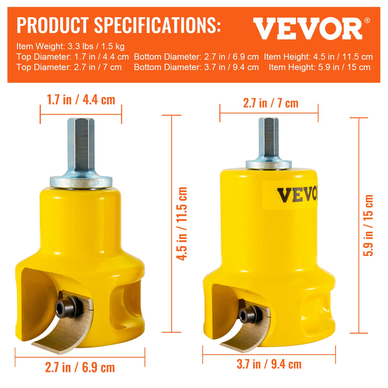 Coupe-tenon, 1\"/25,4 mm et 2\"/50,8 mm de diamètre, avec doubles lames incurvées et vis à bouton Kit maître domestique, coupe-meubles en aluminium et en acier de qualité supérieure, outil comme Coupe-tenon, 1\"/25,4 mm et 2\"/50,8 mm de diamètre, avec doubles lames incurvées et vis à bouton Kit maître domestique, coupe-meubles en aluminium et en acier de qualité supérieure, outil comme