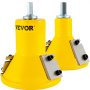yellow VEVOR tenon cutter with dual blades and hexagonal shank for woodworking tools.