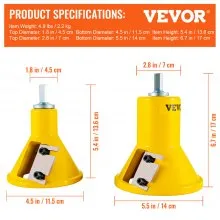 VEVOR Tenon Cutter, 1"/25.4mm & 2"/50.8mm Diameter, with Dual Straight Blades & Button Screws Home Master Kit, Premium Aluminum & Steel Log Furniture Cutter, Commercial Beginner’s Tool for Home DIY