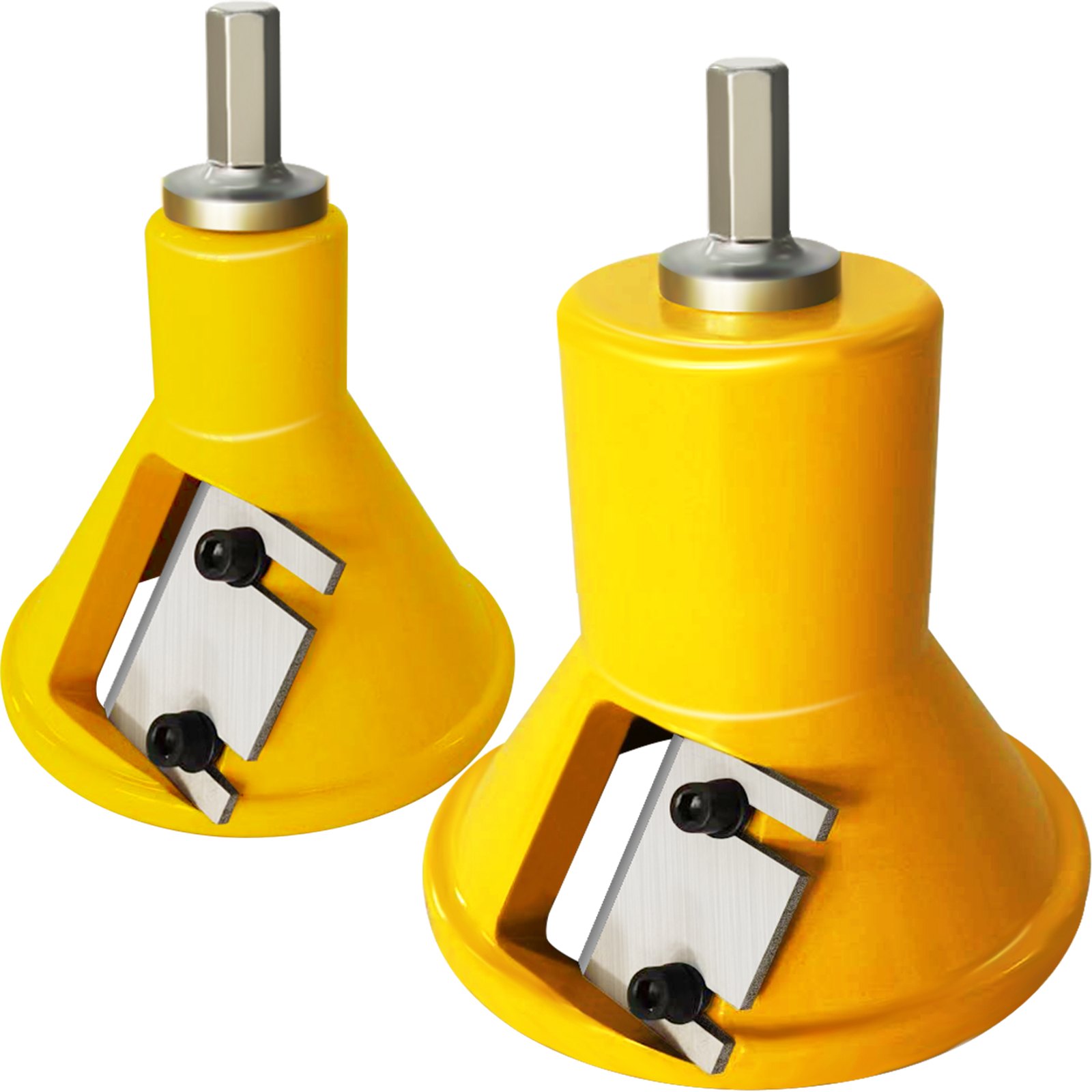 yellow VEVOR tenon cutter with double-sided blades, designed for precision woodworking tasks.