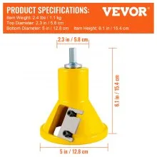 VEVOR Tenon Cutter, 1.5" / 38 mm Diameter, Premium Aluminum & Steel Log Furniture Cutter, with Dual Straight Blades & Button Screws Home Master Kit, Commercial Woodworking Tool for Home Beginner DIY