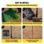 VEVOR Electric Fence Netting, 35.4" H x 164'L, PE Net Fencing with 14 Posts Double Spiked, Utility Portable Mesh for Goats, Sheep, Lambs, Deer, Hogs, Dogs, Used in Backyards, Farms and Ranches, Green