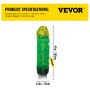 VEVOR Electric Fence Netting, 35.4" H x 164' L, PE Net Fencing with 14 Posts Double Spiked, Utility Portable Mesh for Goats, Sheep, Lambs, Deer, Hogs, Dogs, Used in Backyards, Farms and Ranches, Green