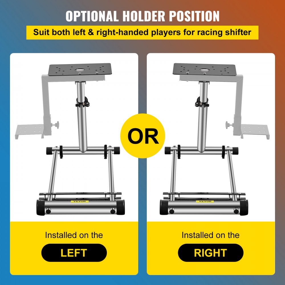 VEVOR 360 Degree Steering Wheel Stand G920 Adjustable Racing Wheel Stand Shifter Mount Stand fit for Logitech G29/G920/G25/G27 Racing Wheel Frame,Wheel Pedals Not Included