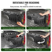 VEVOR Truck Bed Storage Box Lockable Pivot for Tundra 2007-2021 Passenger