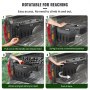VEVOR Truck Bed Storage Box, Lockable Lid, Waterproof ABS Wheel Well Tool Box 6.6 Gal/20 L with Password Padlock, Compatible with Tundra 2007-2021, Driver Side, Black