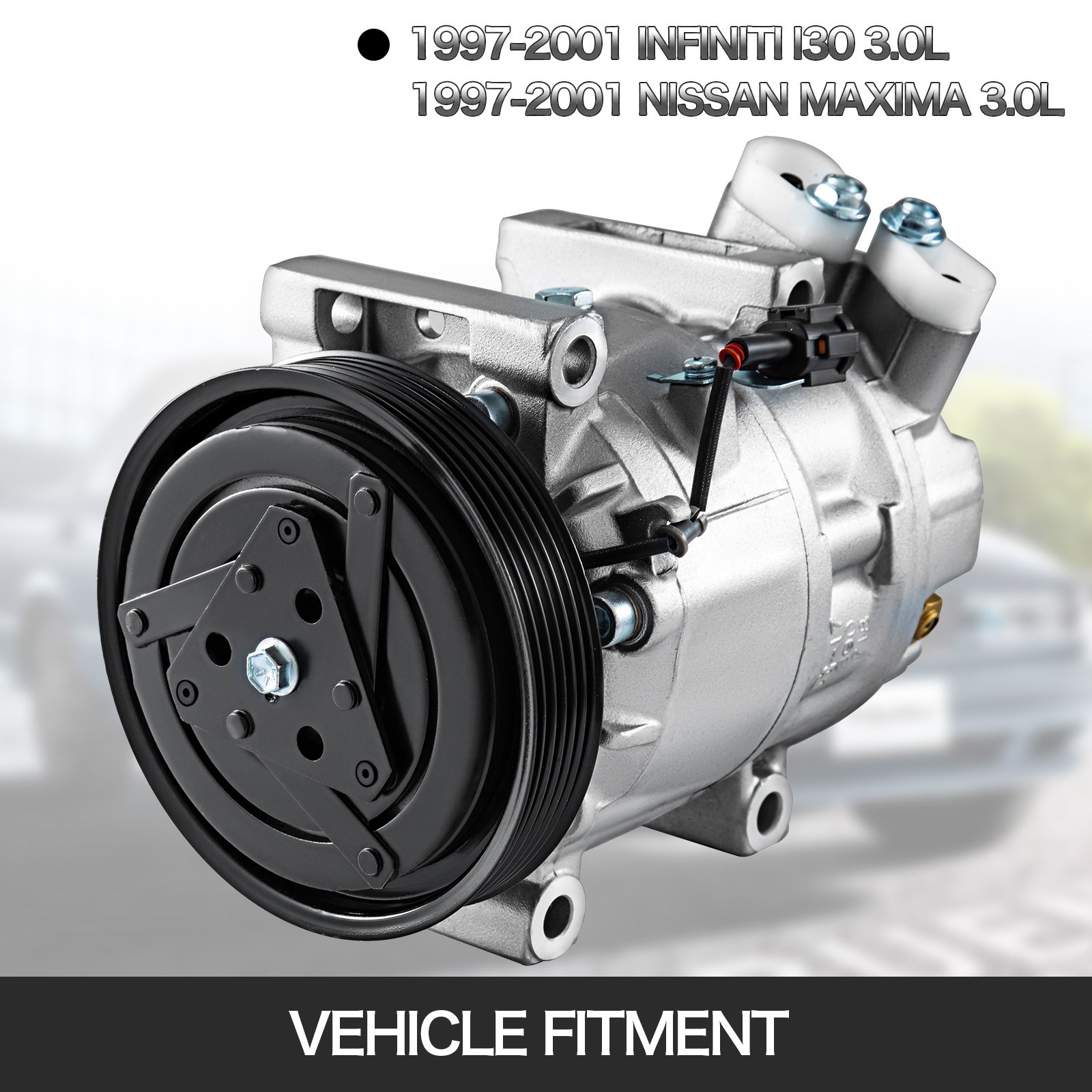 VEVOR A/C Compressor Kit Aluminum  AC Compressors w/ Clutch AC Conditioning Compressor Fits CO10552C for Nissan Maxi 3.0L, for Infiniti I30 3.0L CO 10552C 1997-2001