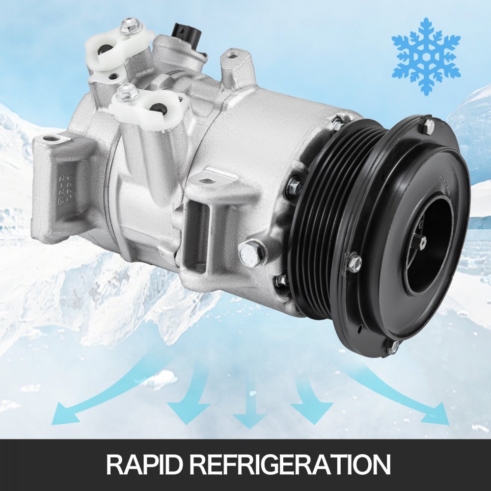 VEVOR AC Compressor with Clutch, Air Pump Compressor For 2010 2011 Fit Toyota Camry LE SE XLE 2.5L CO 11270C