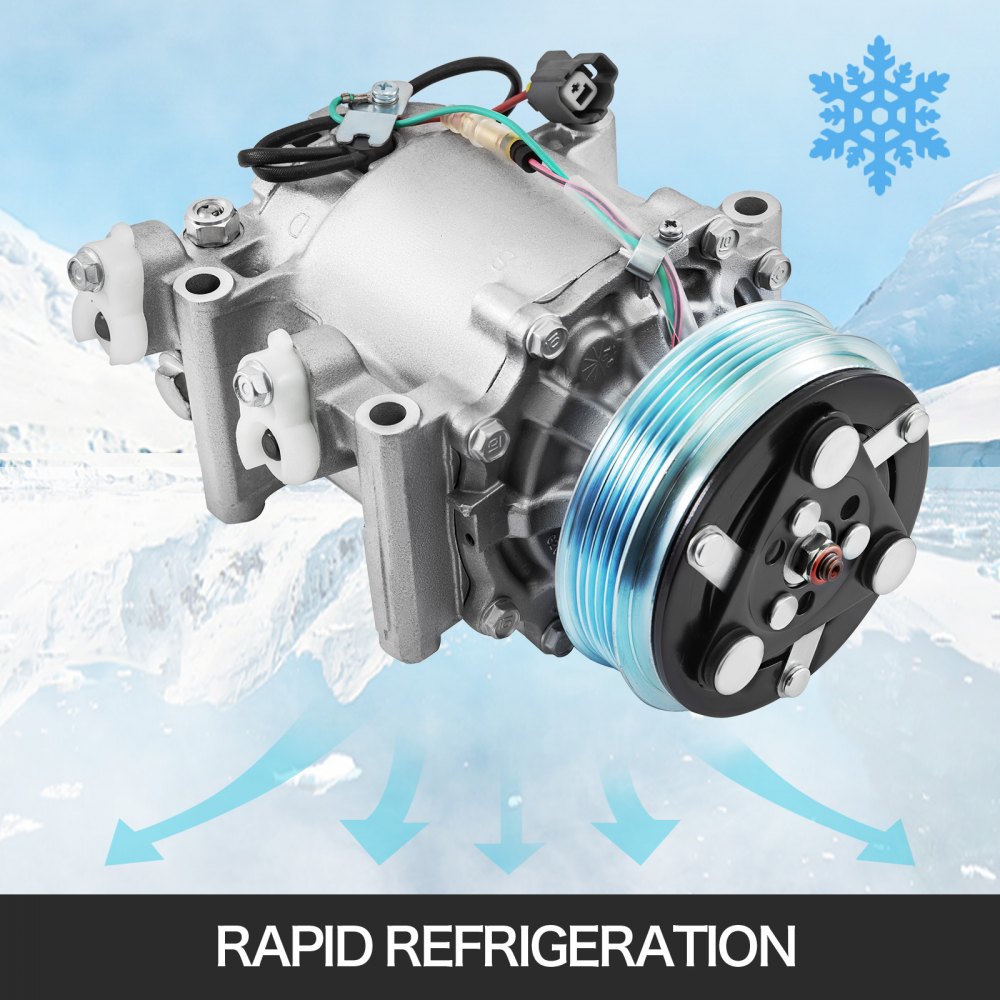 VEVOR Air Conditioner Compressor, A/C Compressor Clutch for Universal Auto Air Conditioner CO3407AC A/C Compressor