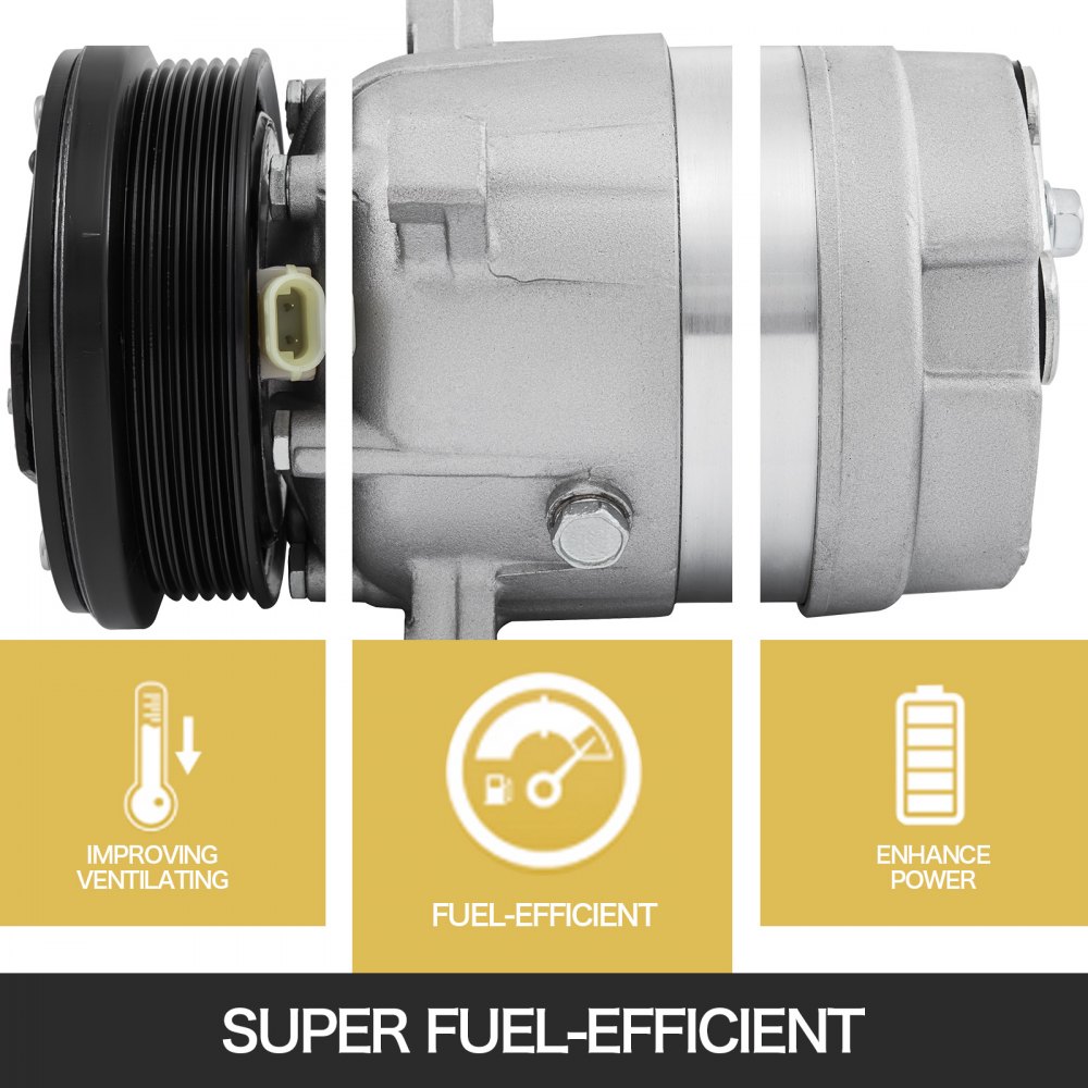 VEVOR A/C Compressor Air Pump Compressor for Che-vro-let S10 Lum-ina Cu-tlass Cie-ra Cutlass Supreme G-M-C So-no-ma CO 20215C - 1135279